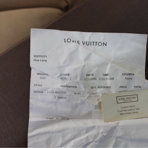 Authentic Louis Vuitton Style M40097 Eliza Multico - Picture 9 of 16
